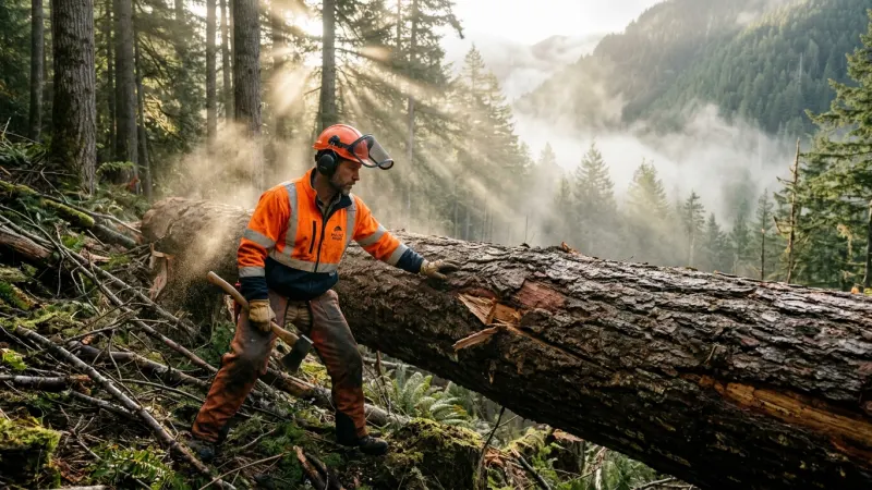 How to Safely Buck Fallen Logs on Slopes: A Pro's Guide