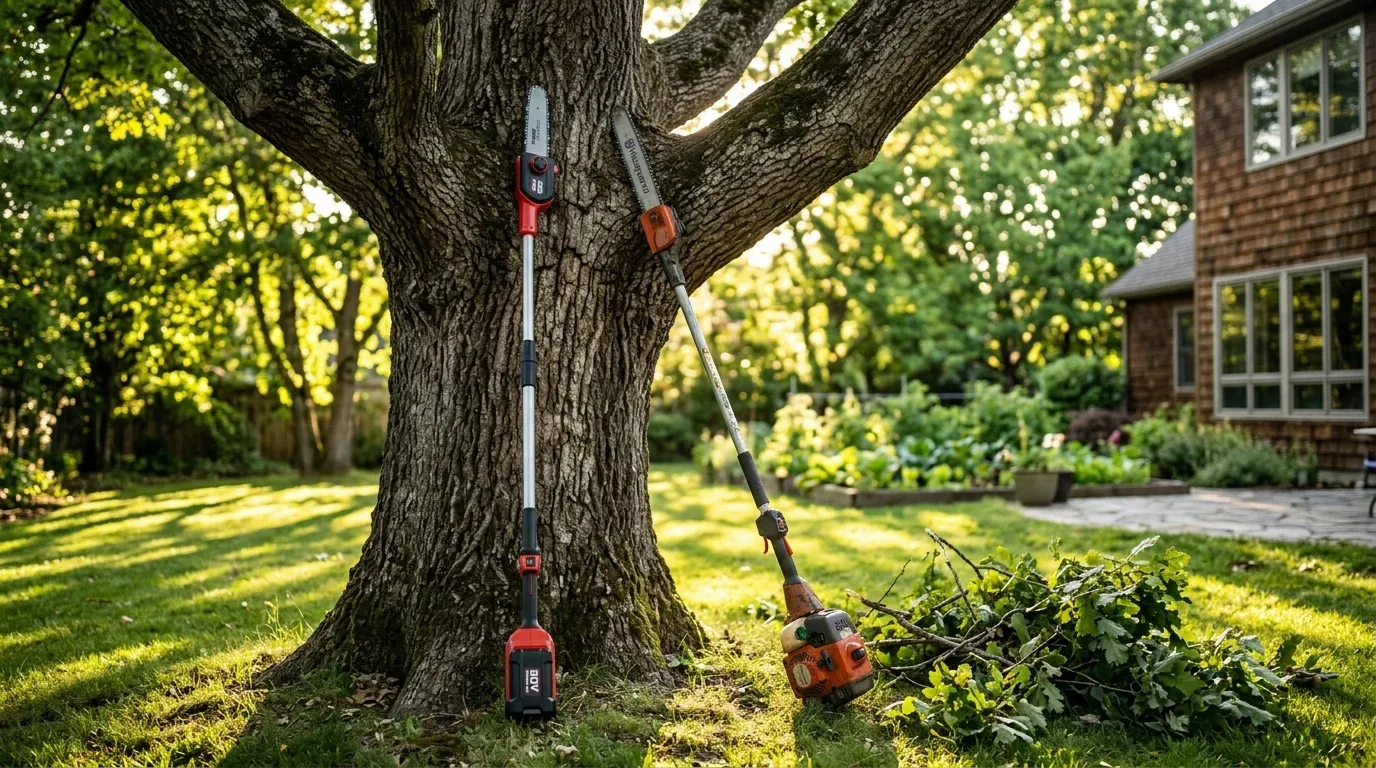 Gas vs. Electric Pole Saws 2026: Which Power Source Reigns for High Branches?