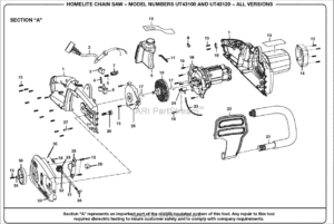Homelite Chainsaw Parts - diagram