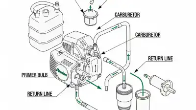 Poulan chainsaw fuel line diagram featured image